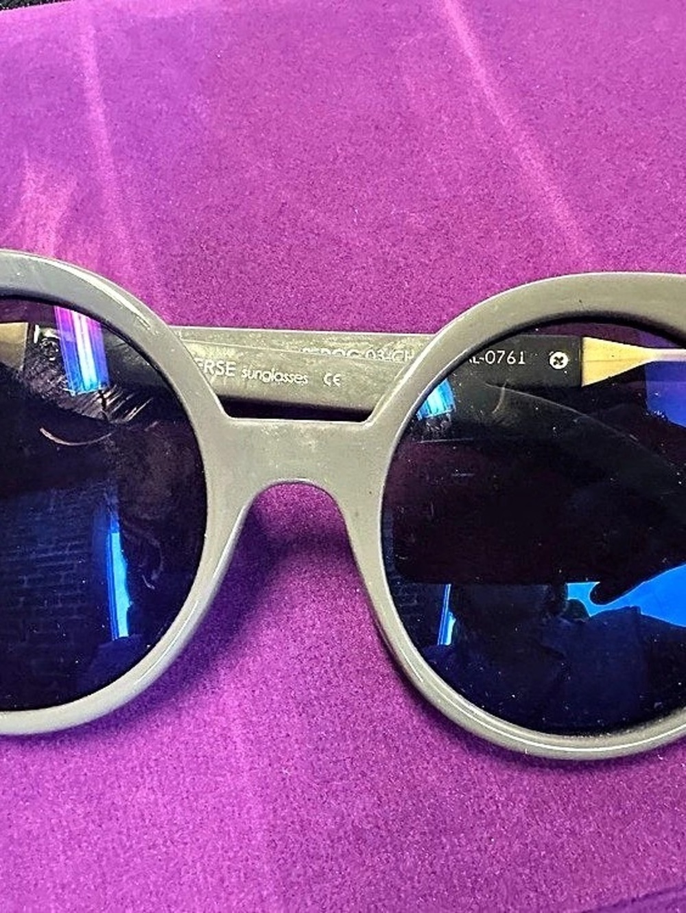 New PERVERSE Round Frame Sunglasses in Gray